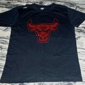 UNK Medium Youth NBA Chicago Bulls Black Short Sleeve Shirt NWT